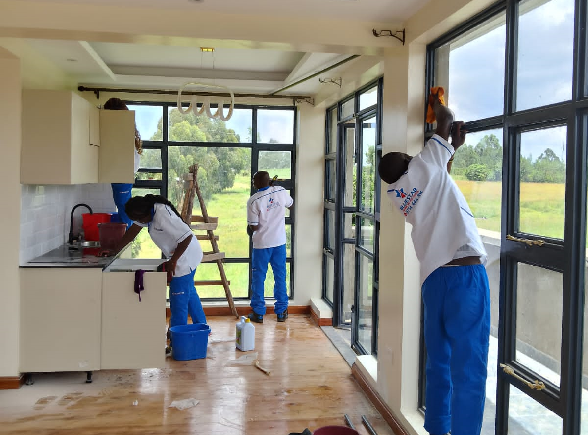 Services 1 Cleaning Services in Nairobi Discover professional house cleaning services in Nairobi with Prestige Bluestar. Affordable, eco-friendly, and tailored to meet your needs. Book now for a spotless home! Contact Prestige Bluestar Post-Construction Cleaning Services in Nairobi, Mombasa, Nakuru & Major Cities