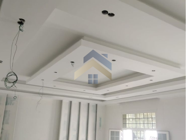 Modern gypsum ceiling installation services in Kenya – expert design, supply, and fitting for homes and offices in Nairobi, Mombasa, Kisumu, Nakuru, Eldoret, Kiambu, Machakos, and surrounding neighborhoods including Karen, Lavington, Runda, Kileleshwa, Westlands, Kilimani, Nyali, Milimani, and other premium locations countrywide. TV Wall & Feature Wall Installations in Rwanda