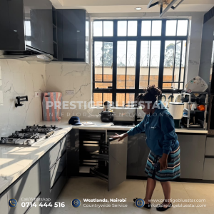 Kitchen Cabinets Installation Gikambura | Modern Project Review 7 Wide-angle view of the completed kitchen