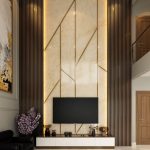 Double Volume TV Wall Unit | Luxury TV Wall Designs in Kenya