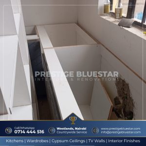 Kitchen and bedroom before custom cabinet installation in Gikambura