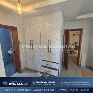 Custom wardrobe installation nearing completion in Kikuyu