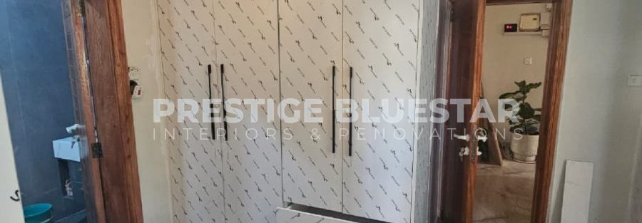 Custom wardrobe installation nearing completion in Kikuyu