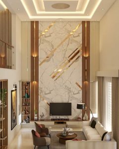 Double Volume TV Wall Unit | Luxury TV Wall Designs in Kenya 2 Premium TV wall cabinet installation
