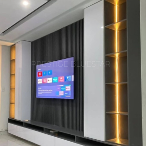 5 TV Wall Unit Ideas for a Modern Living Room 8 Completed Prestige Bluestar TV wall project