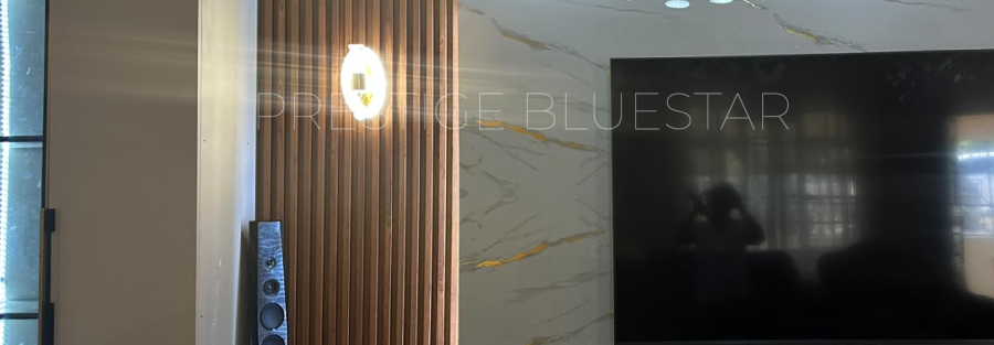 fluted TV wall